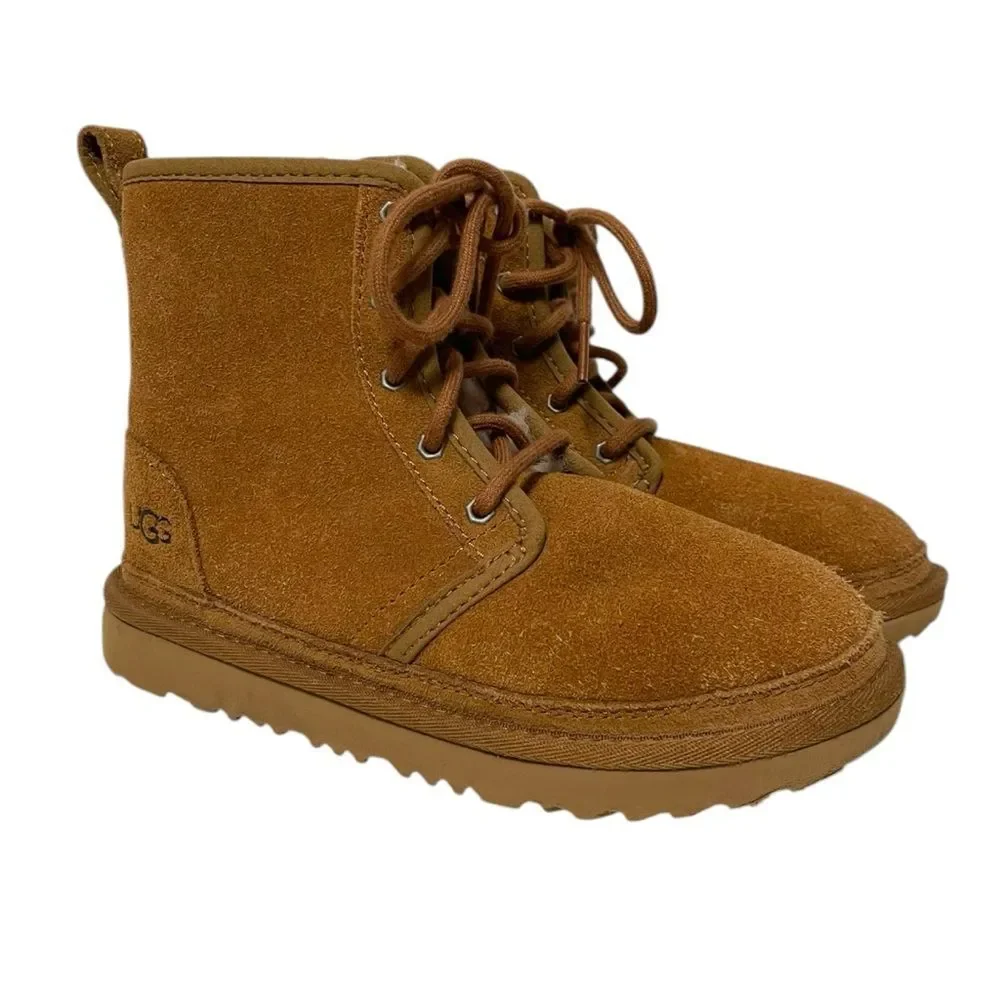 NWOT UGG Kid’s Neumel High Suede Sherpa Zip Chukka Boots 2Y
